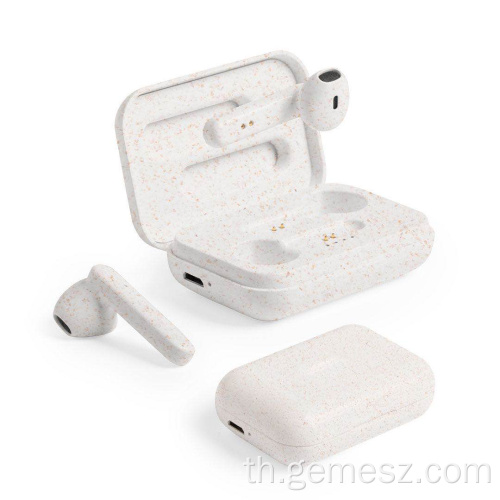 หลอดข้าวสาลีเป็นมิตรกับสิ่งแวดล้อมTruely Wireless TWS Earbuds